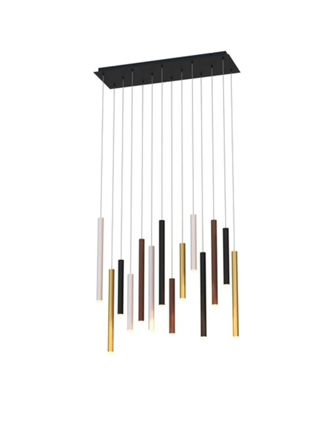Colgante de techo Cala (rectangular) – Mantra – Lámpara multicolor, 14 luces, LED 3000K