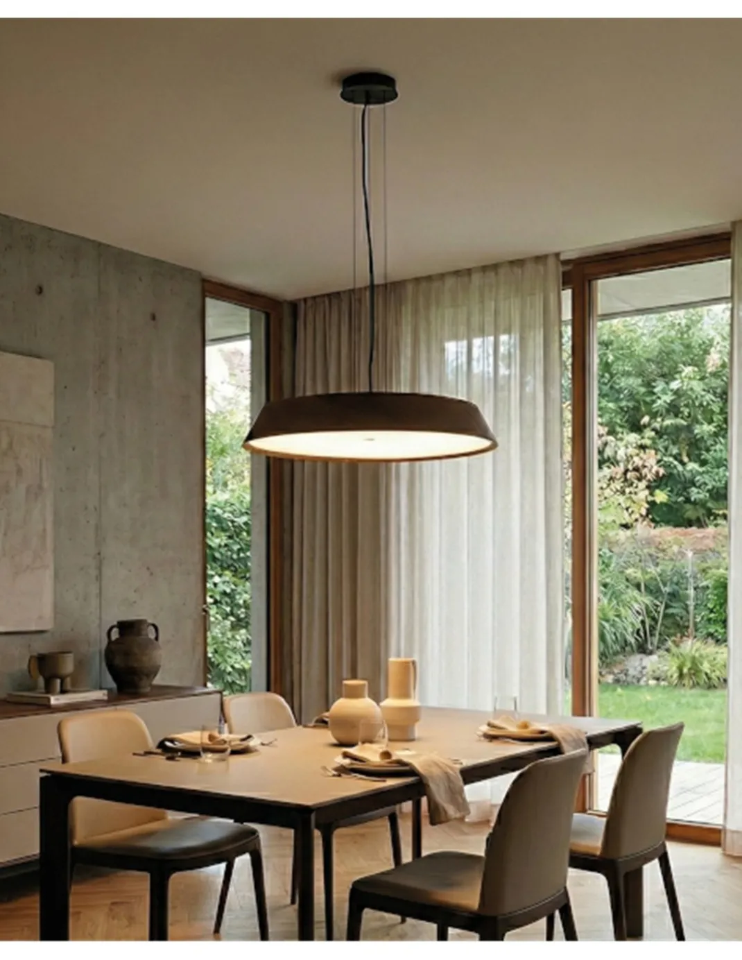 Colgante de techo Cora - ACB - Lámpara moderna de madera natural