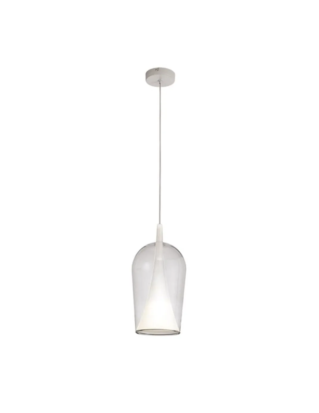 Colgante de techo Elsa – Mantra – Pantalla de cristal blanco