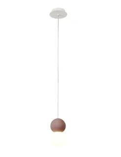 Colgante de techo Galaxia – Mantra – Lámpara de techo bola, Blanco+Gris+Rojo, E27