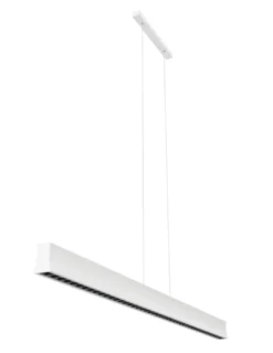 Colgante de techo Hanok – Mantra – Lámpara LED de oficina para espacios grandes, blanco+negro, 50º