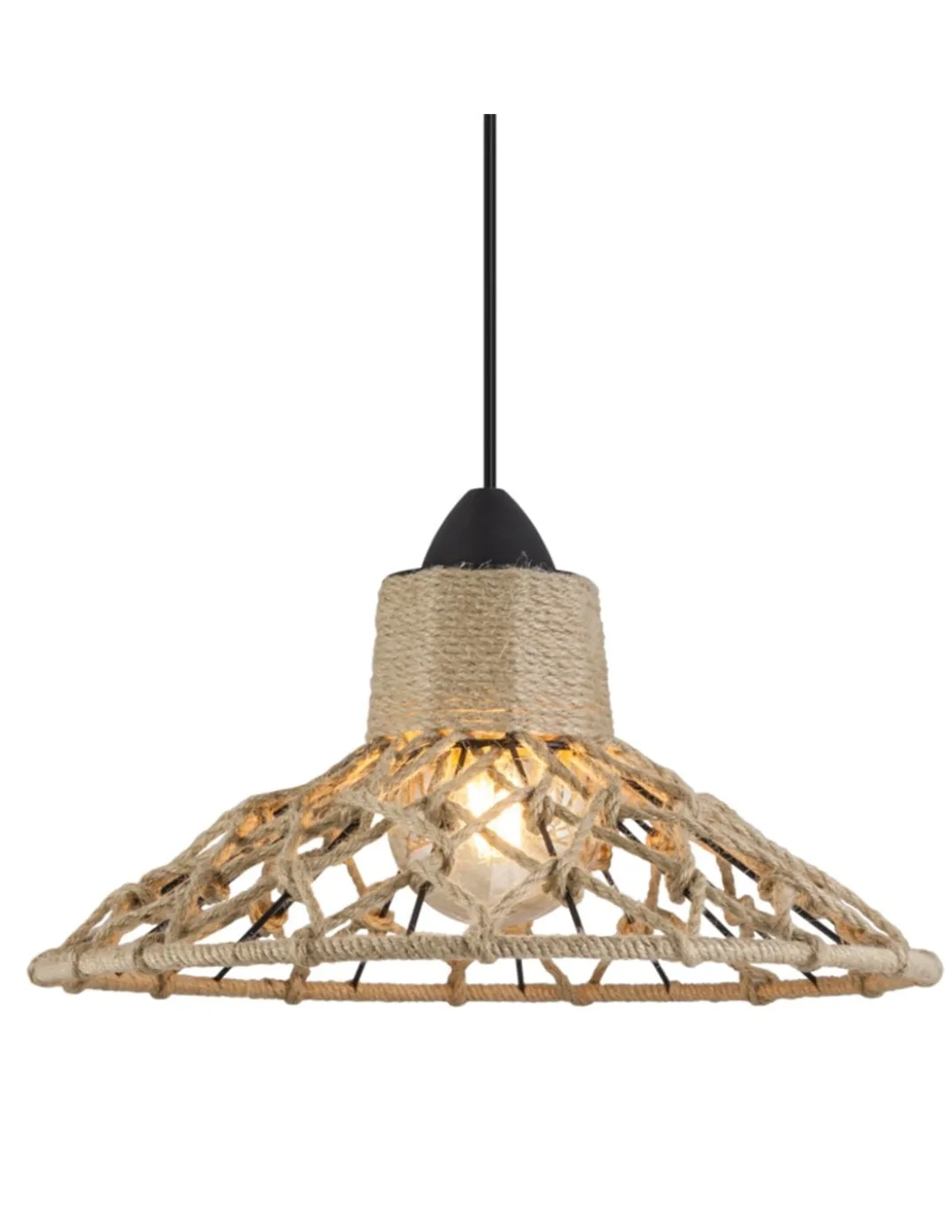 Colgante de techo Korfu - AJP - Lámpara boho chic de cuerda natural