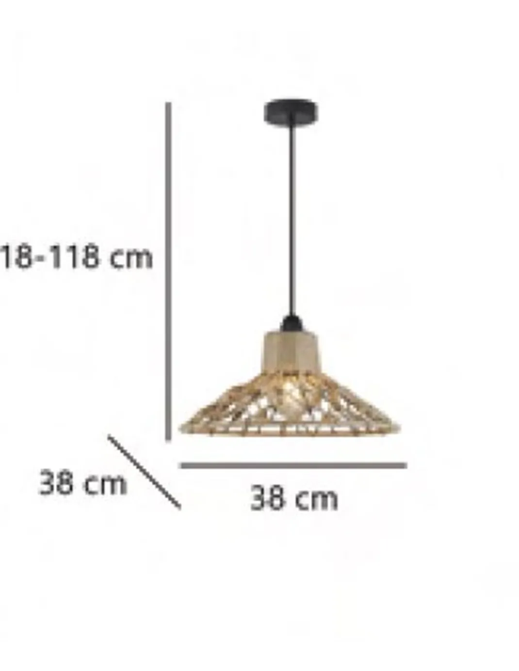 Colgante de techo Korfu - AJP - Lámpara boho chic de cuerda natural