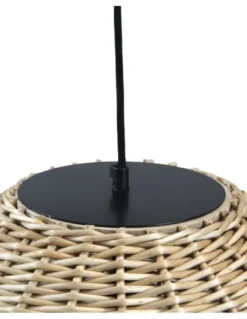 Colgante de techo Natural - Novolux Lighting - Lámpara boho chic con pantalla de mimbre