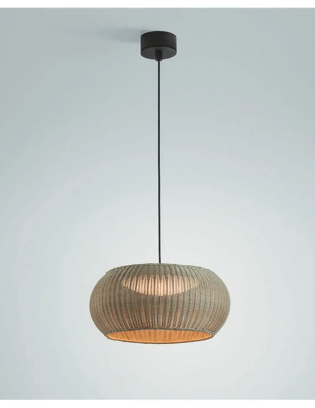 Colgante de techo Perris – Bover – Lámpara de exterior, Pantalla de fibra sintética, Diámetro: 47 cm