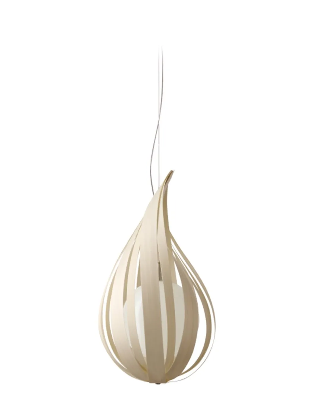 Colgante de techo Raindrop - LZF - Lámpara artesanal de madera, diseño natural