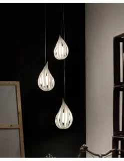 Colgante de techo Raindrop - LZF - Lámpara artesanal de madera, diseño natural