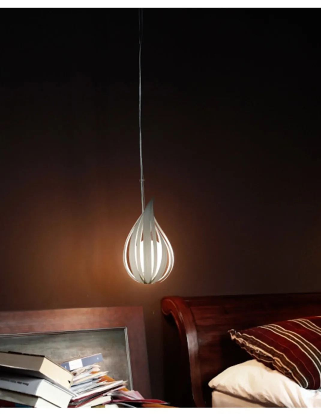 Colgante de techo Raindrop - LZF - Lámpara artesanal de madera, diseño natural