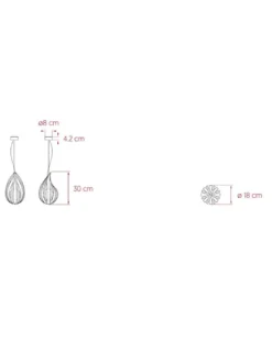 Colgante de techo Raindrop - LZF - Lámpara artesanal de madera, diseño natural