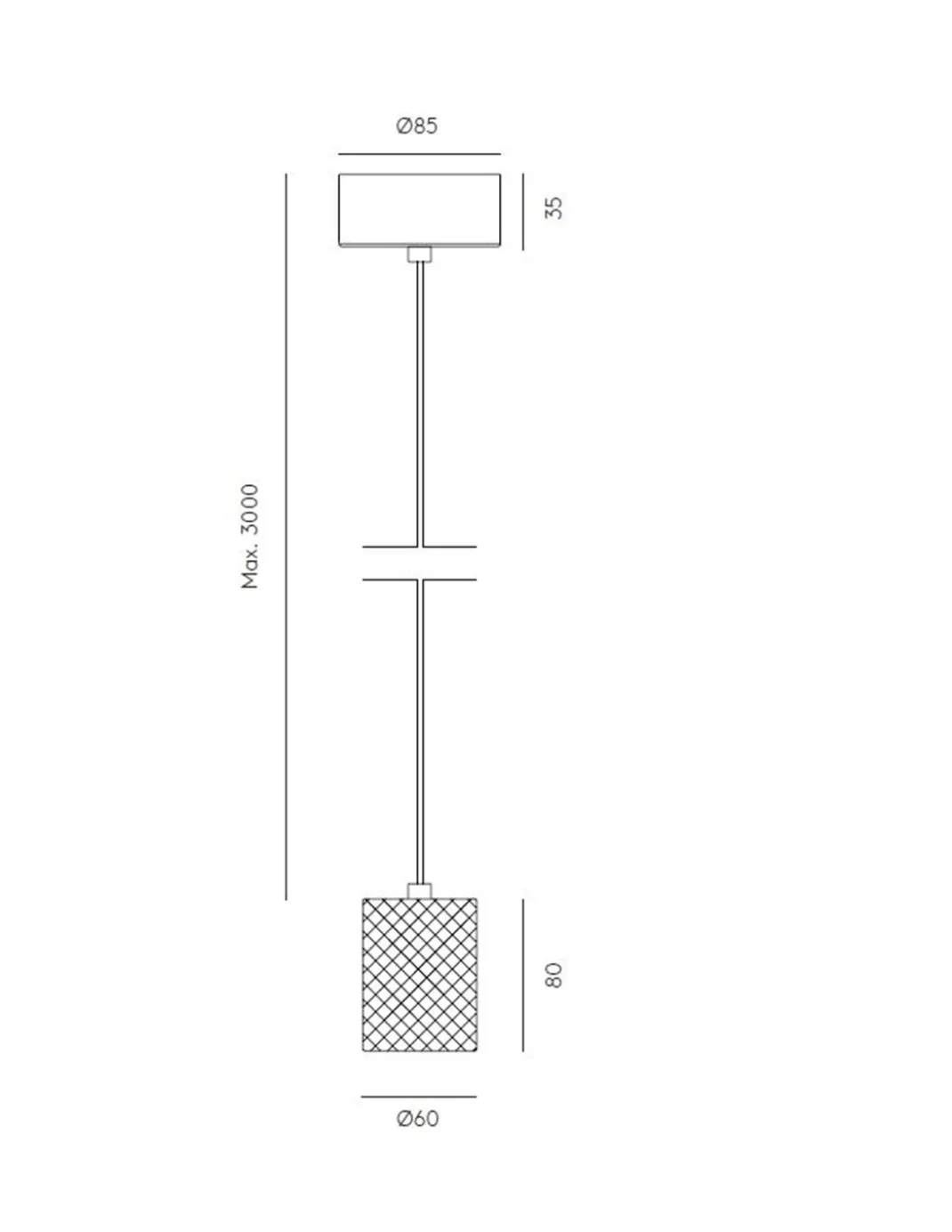 Colgante de techo Tera – Aromas – Lámpara de techo, Metal Pavonado, Regulable Dali-Push