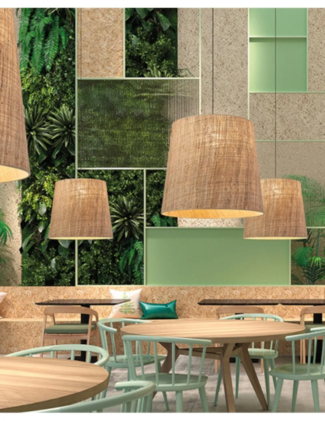 Colgante de techo Thais - Novolux Lighting - Lámpara boho chic con pantalla de mimbre