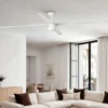 des-Ventilador de techo con luz Attos - Faro - Ventilador XXL blanco, para estancias grandes