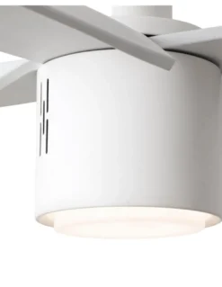 des-Ventilador de techo con luz Attos - Faro - Ventilador XXL blanco, para estancias grandes