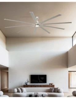 des-Ventilador de techo con luz LED Manhattan - Faro - Lámpara ventilador grande XXL