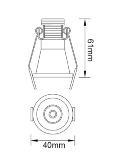 Downlight de techo Cane - Mantra - Foco LED empotrable redondo