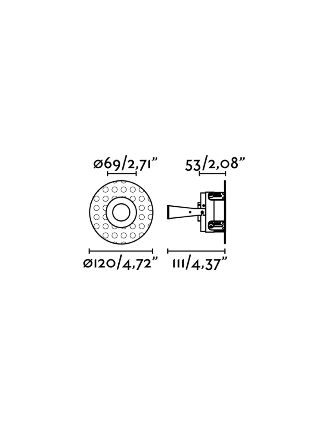 Downlight de techo Fresh – Faro – Lámpara sin marco,Ø 12 cm