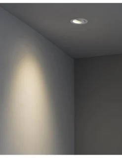 Downlight de techo redondo Argón – Faro – Lámpara empotrable GU10, Ø 11.4 cm