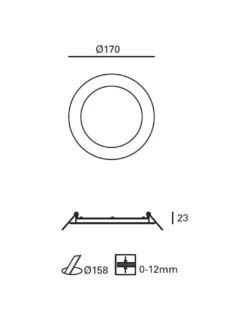 Downlight empotrable Easy - FORLIGHT - Plafón redondo, color blanco