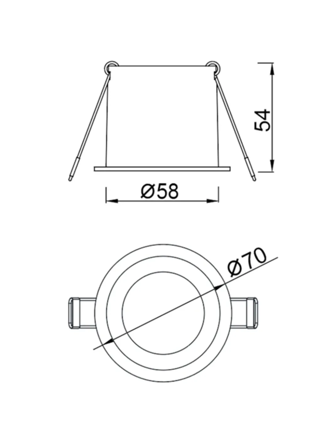 Downlight empotrable Malt - Mantra - Foco empotrable cilíndrico