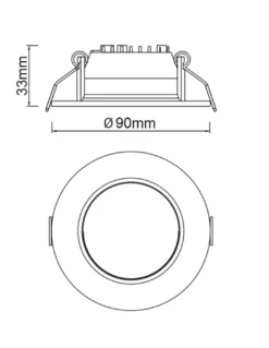 Downlight empotrable Nasao - Mantra - Panel LED circular empotrable ultrafino