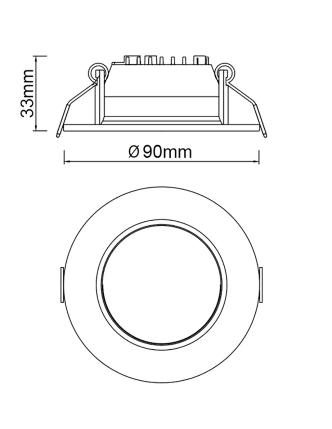 Downlight empotrable Nasao - Mantra - Panel LED circular empotrable ultrafino