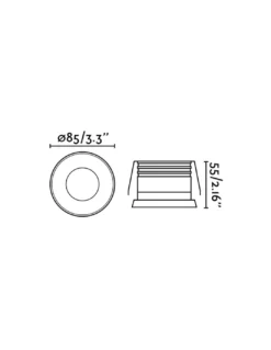 Downlight Gas – Faro – Lámpara redonda, GU10, Ø 8.5 cm