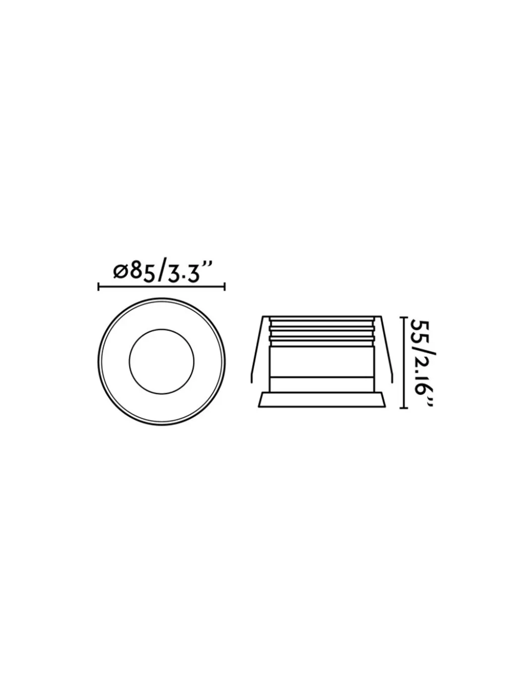 Downlight Gas – Faro – Lámpara redonda, GU10, Ø 8.5 cm
