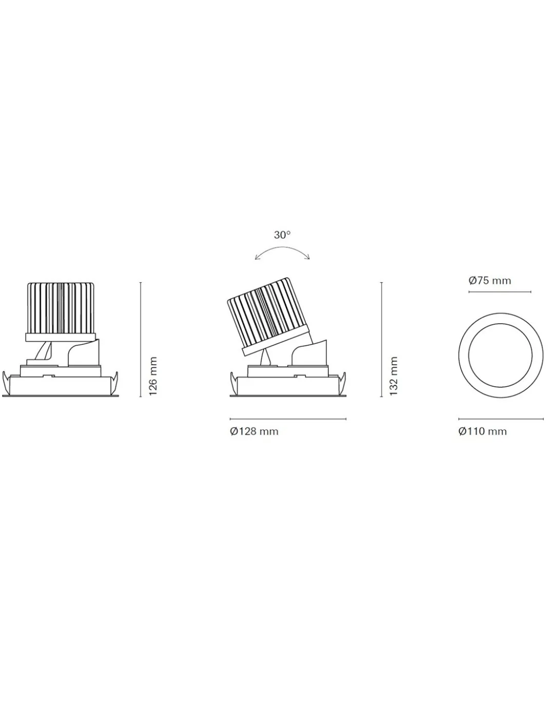 Downlight técnico Topo - Nexia - Foco orientable LED