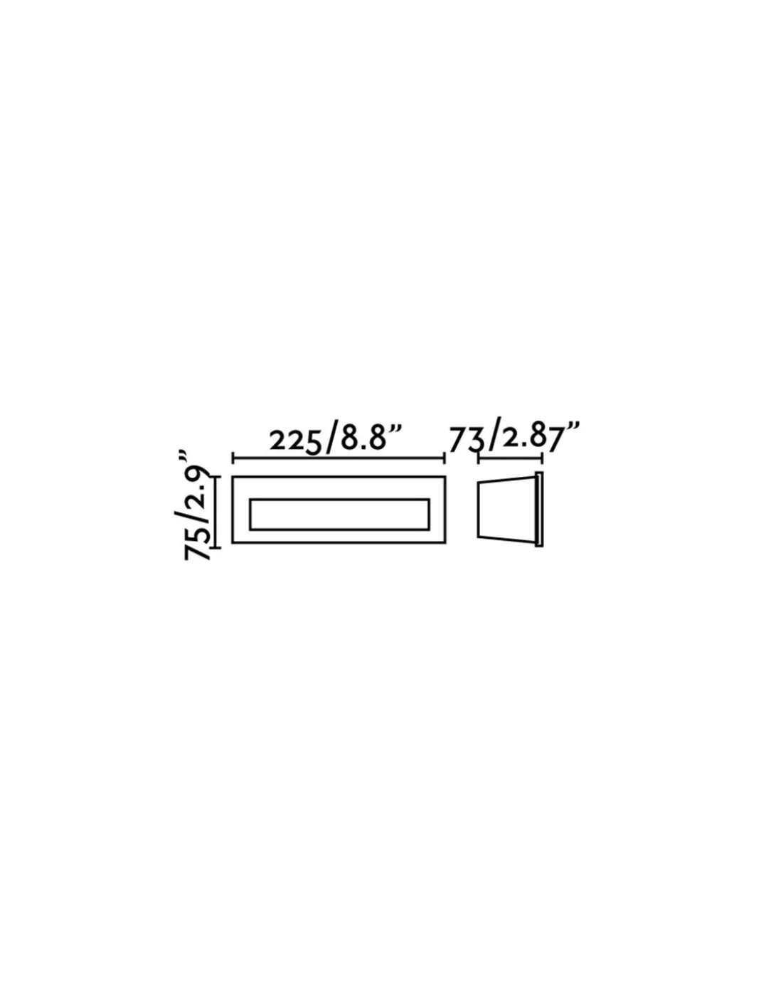 Empotrable de pared de exterior Nat – Faro – Diseño moderno horizontal, lámpara LED
