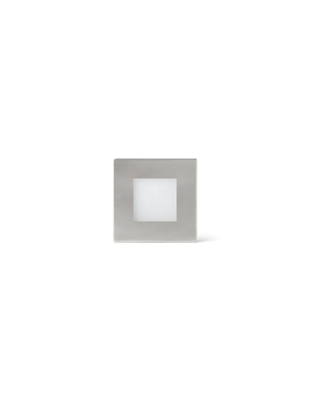 Empotrable de pared Frol - Faro - Foco LED cuadrado de exterior IP65, níquel mate