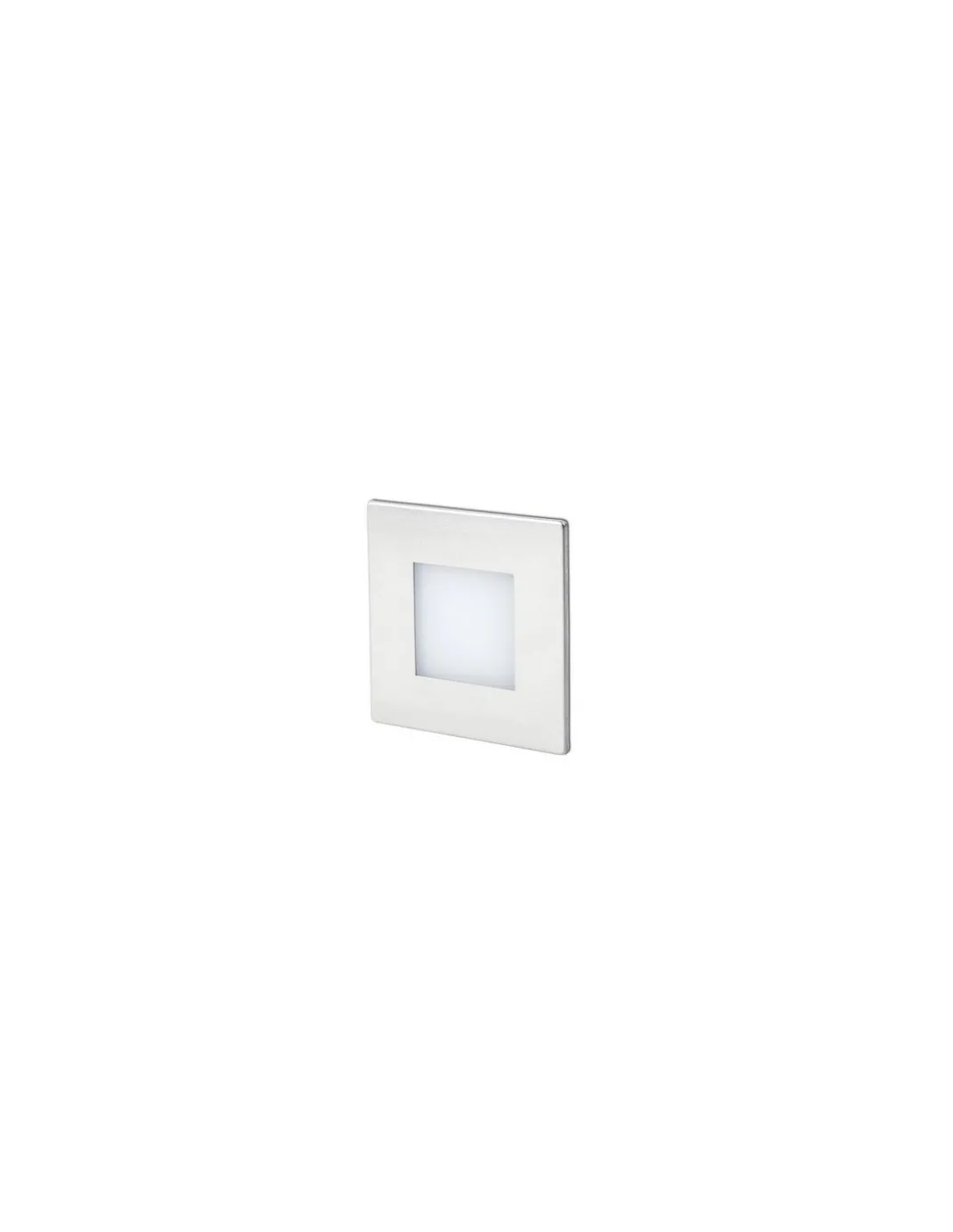 Empotrable de pared Frol - Faro - Foco LED cuadrado de exterior IP65, níquel mate