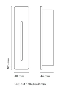 Empotrable de pared Punt - Nexia - Lámpara lineal de exterior