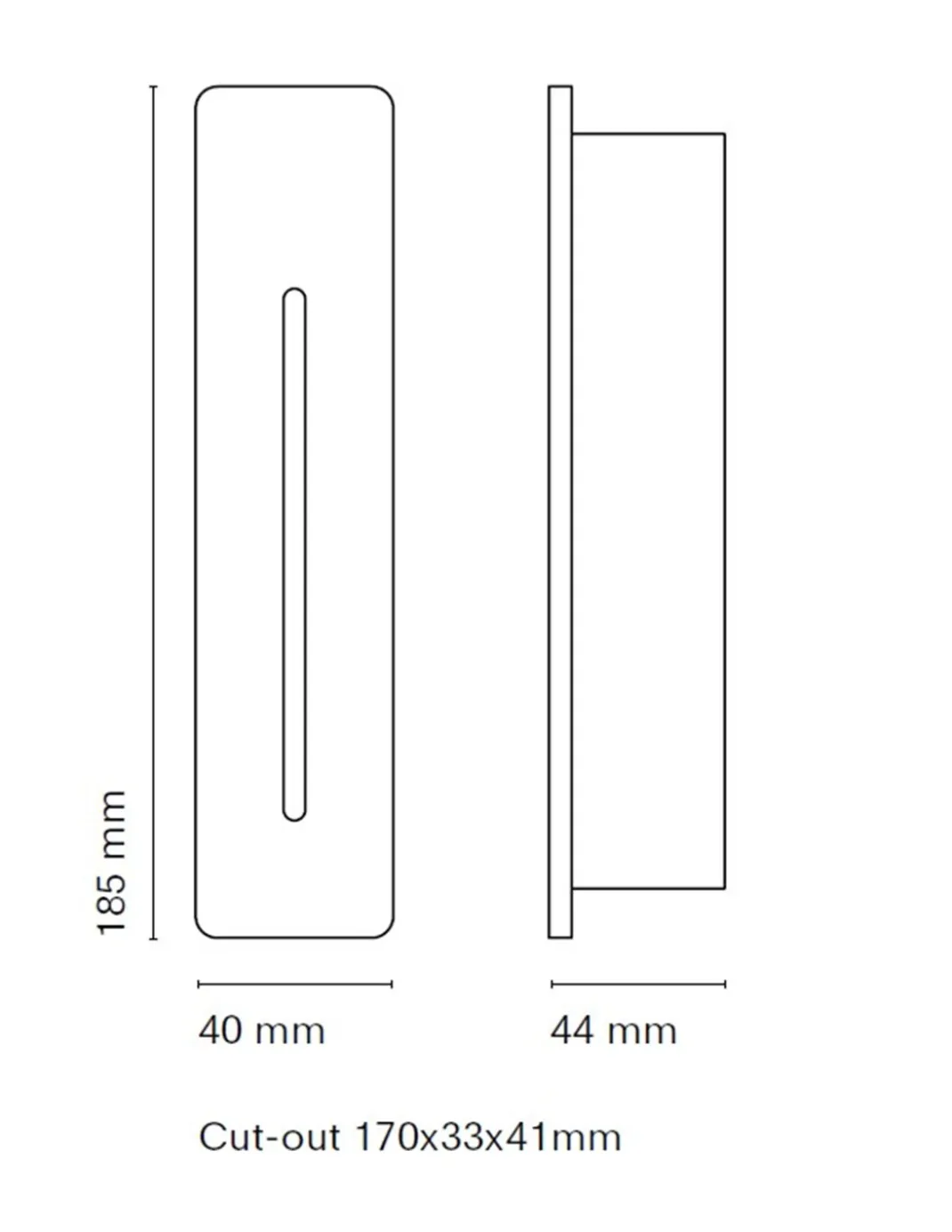 Empotrable de pared Punt - Nexia - Lámpara lineal de exterior