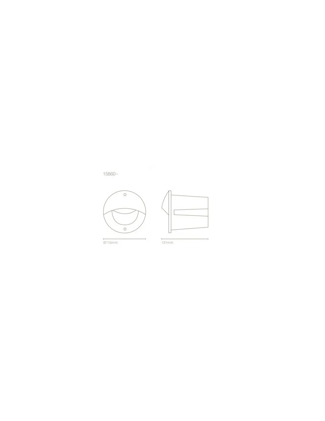 Empotrable de pared Up - Nexia - Foco redondo de exterior IP65, color antracita