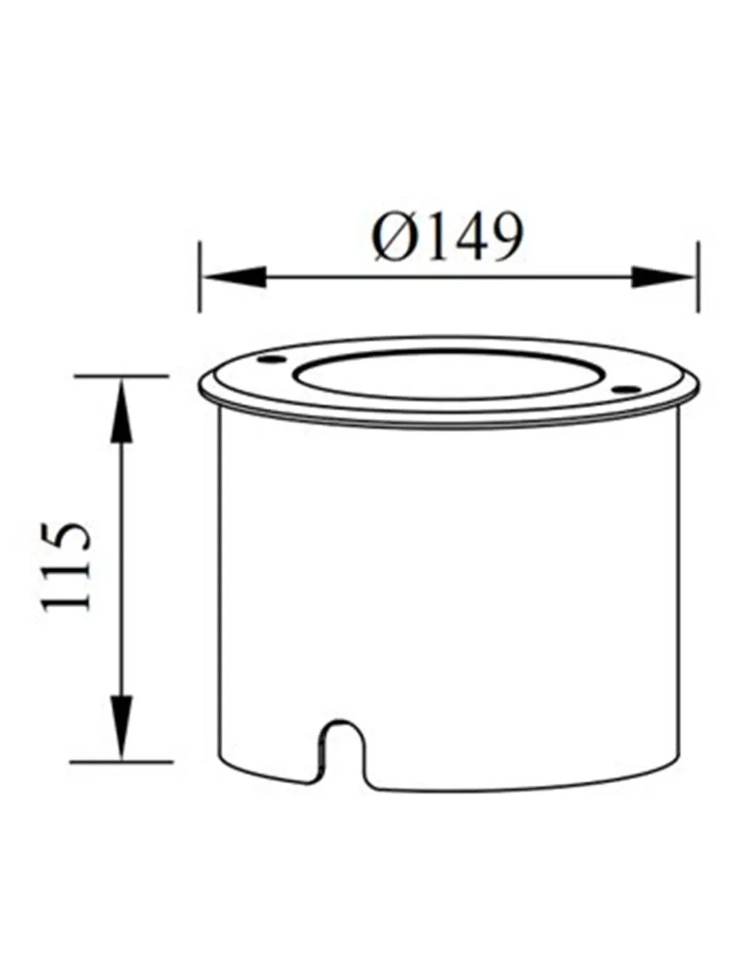 Empotrable de suelo de exterior Niza - Iberlamp - Diseño redondo antracita, Ø 16 cm
