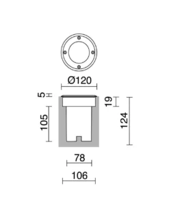 Empotrable de suelo exterior Bora - Novolux Lighting
