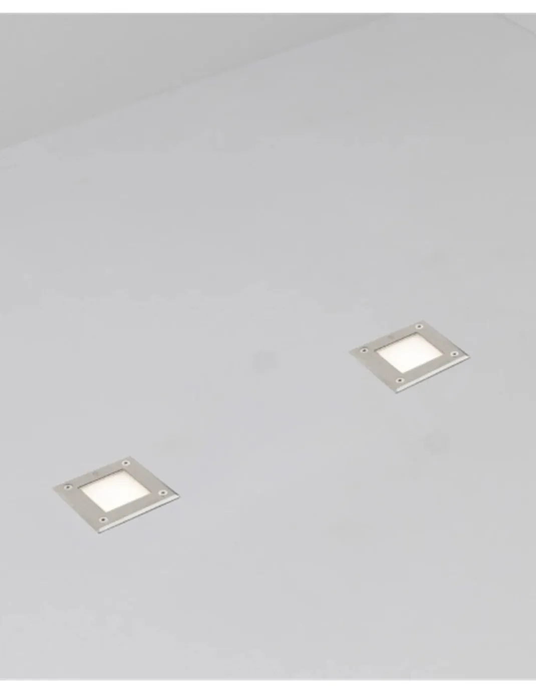 Empotrable de suelo Led-18 - Faro - Foco cuadrado INOX para exterior