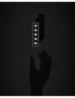 Empotrable de techo Black Foster Micro - Arkoslight - Downlight trimless negro mate, 5 luces