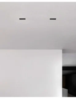 Empotrable de techo Black Foster Micro - Arkoslight - Downlight trimless negro mate, 5 luces