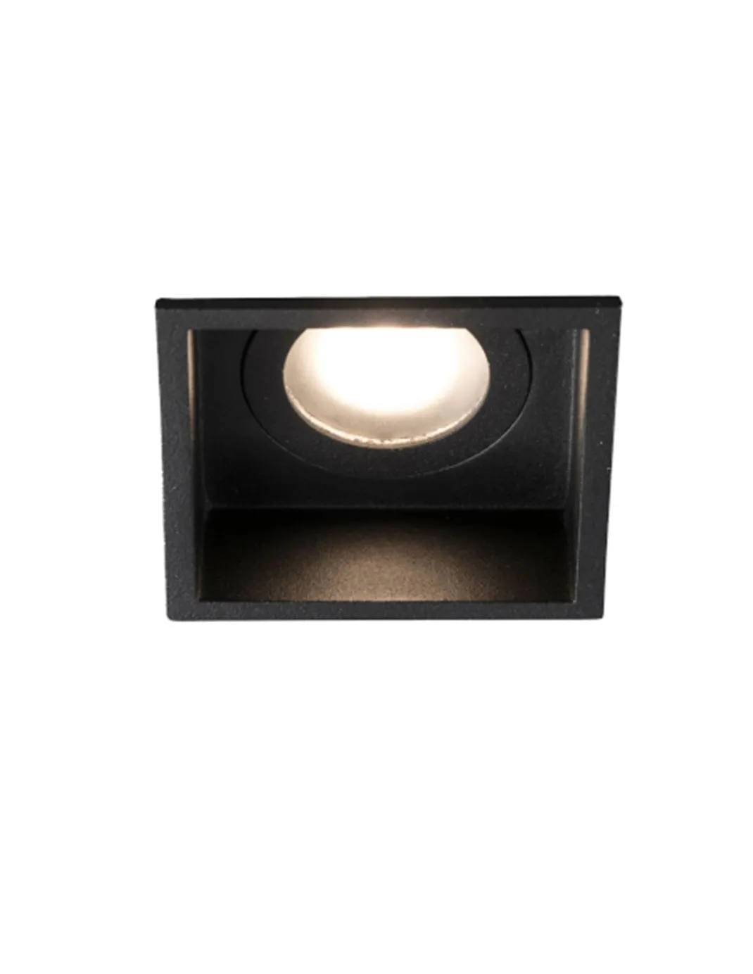 Empotrable de techo Hyde – Faro – Downlight cuadrado, GU10, IP44, 8.9 cm