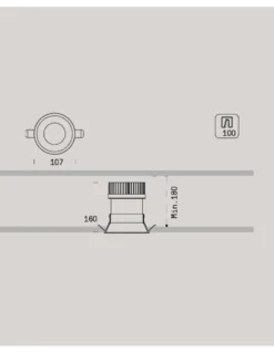 Empotrable de techo Kono 2 - Onok - Foco redondo LED, Ø 10.7 cm