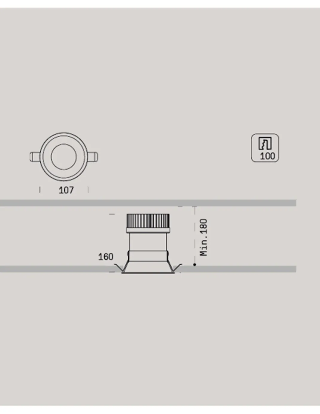 Empotrable de techo Kono 2 - Onok - Foco redondo LED, Ø 10.7 cm