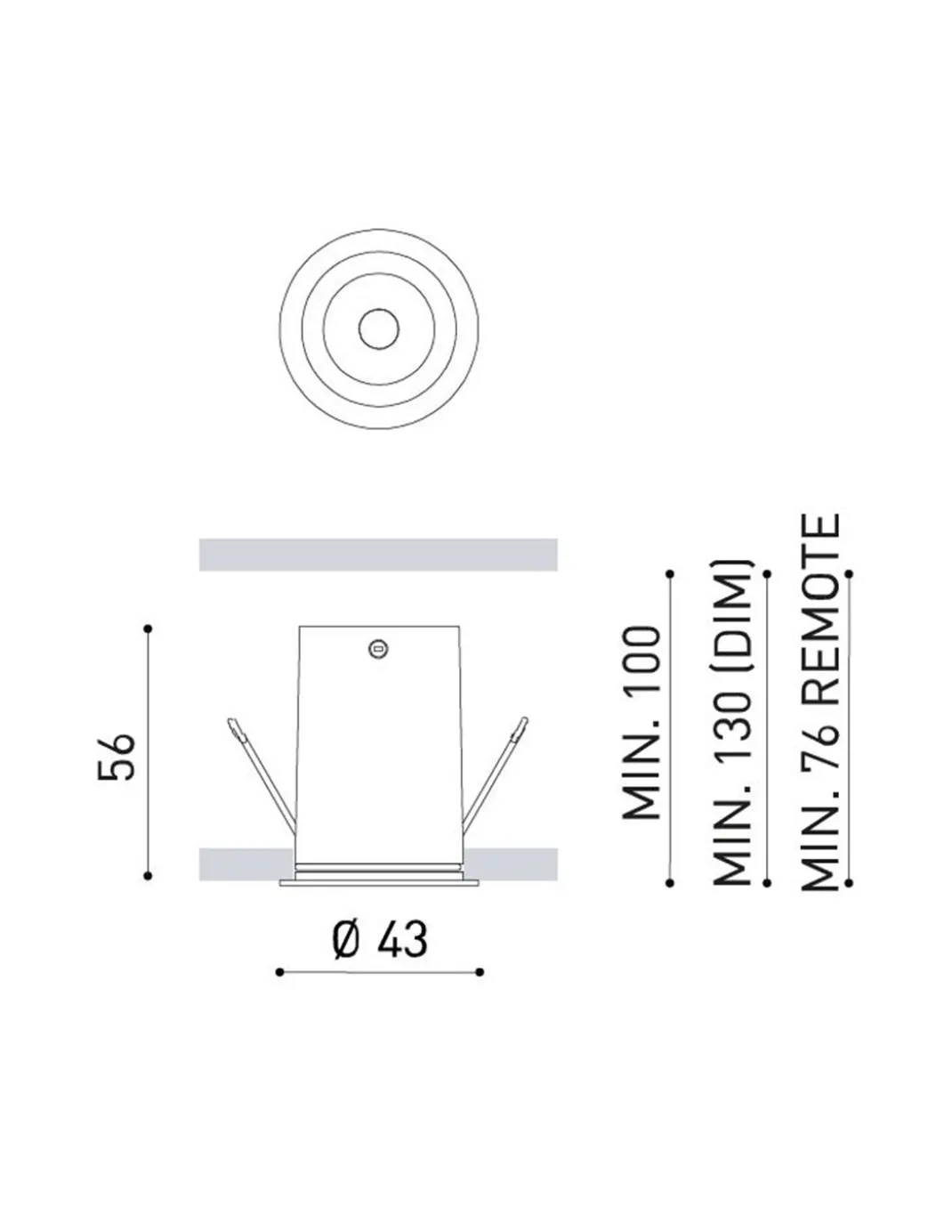 Empotrable de techo Lens Light - Arkoslight - Foco redondo Ø 4,3 cm