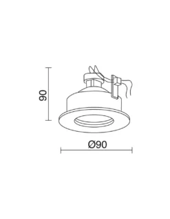 Empotrable de techo Palma - Indeluz - Novolux Lighting - Foco de luz empotrable circular idóneo para baño