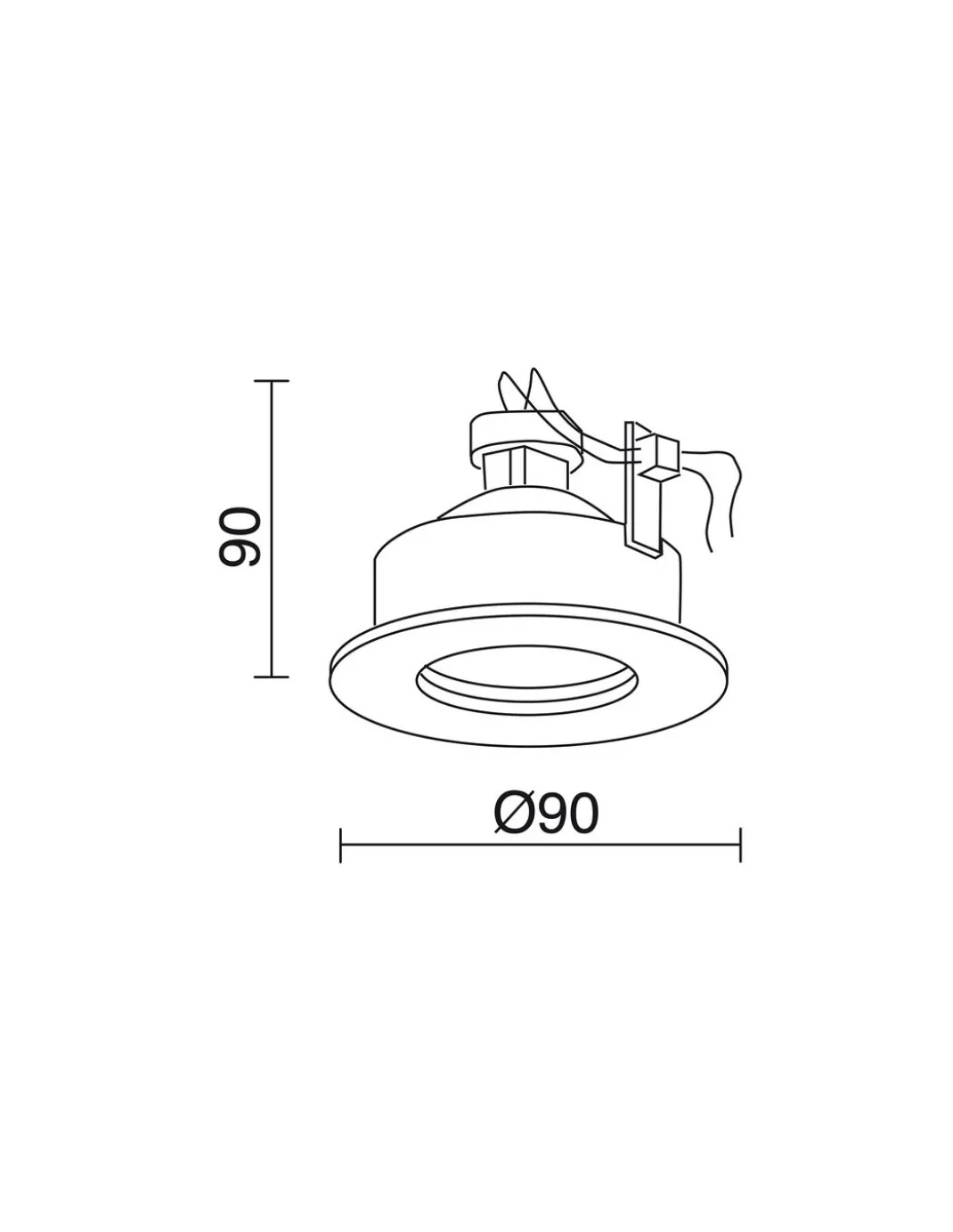 Empotrable de techo Palma - Indeluz - Novolux Lighting - Foco de luz empotrable circular idóneo para baño