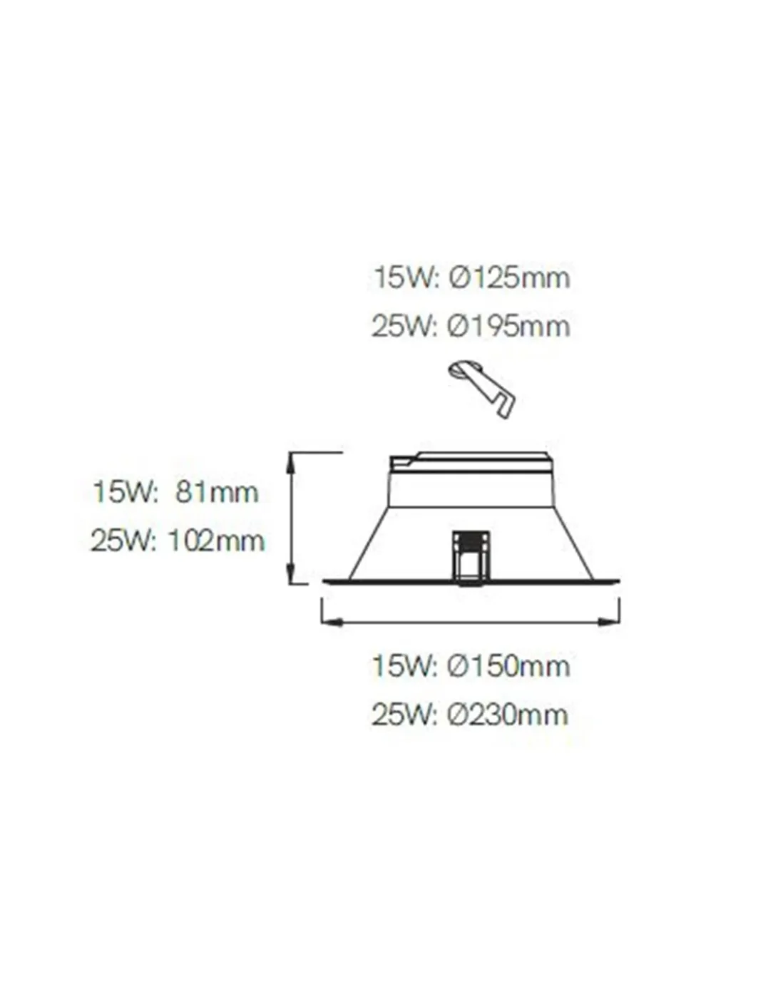 Empotrable de techo Thessis – Beneito & Faure – Lámpara LED, Temperatura de color regulable: 3.000K / 4.000K / 5.000K