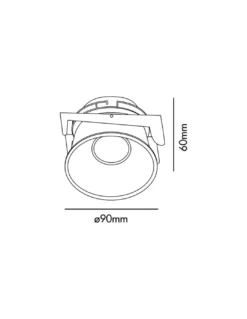 Empotrable Downlight de techo Fresh – Faro – Lámpara redonda GU10,Ø 9cm