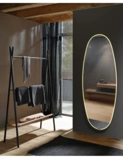 Espejo iluminado para baño Onix - ACB - Espejo táctil de forma ovalada
