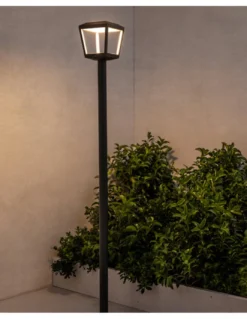 Farola LED Plaza - Faro - Farola exterior negra 220 cm