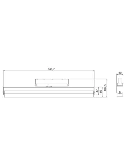 Foco ajustable carril trifásico Creta - Mantra - Lámpara lineal ajustable, LED